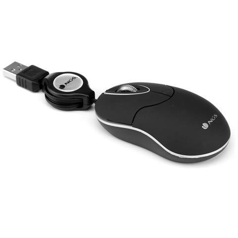 Mouse Usb 3 Tasti 1000dpi Cavo Retrattile Colore Nero - Foto 5