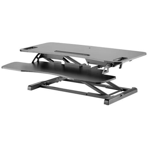 Apparecchio da scrivania ergonomico per un lavoro sano - Posto di lavoro in posizione eretta - Vassoio per tastiera e mouse - Foto 1