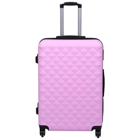Set Valigie Trolley a Custodia Rigida 3 pz Rosa in ABS - Foto 2