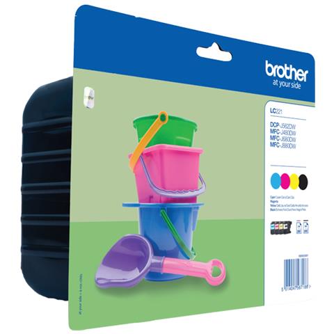 LC-221VALBPDR 260pagine 260pagine Nero, Ciano, Giallo cartuccia d'inchiostro - Foto 1