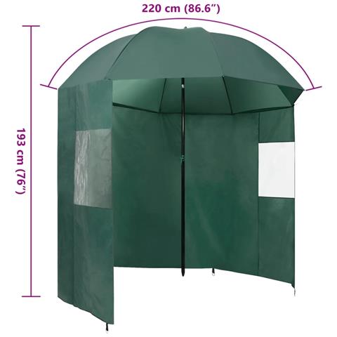 Ombrellone Da Pesca Verde 220x193 Cm - Foto 10
