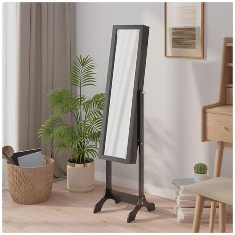 Specchio Autoportante Nero 34x37x146 Cm - Foto 8