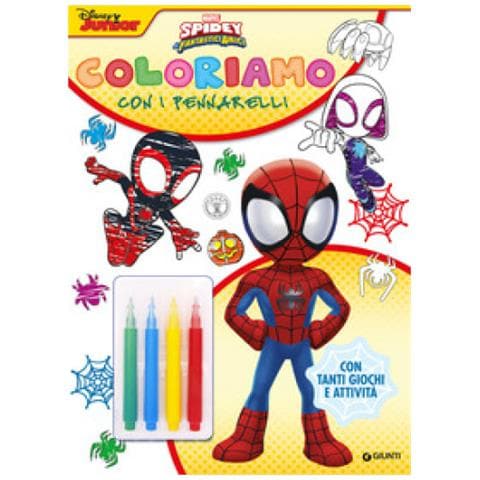 Walt Disney - Spidey. Coloriamo Con I Pennarelli. Super Album. Ediz. A Colori. Con 4 Pennarelli - Foto 1