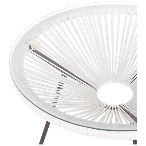 Set Tavolo E Sedie Da Balcone Spaghetti Bianco Acapulco Ii - Foto 9