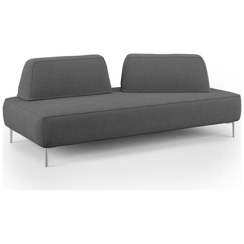 Newton Divano Lineare Con Schienali Movibili T07 Antracite - Foto 1
