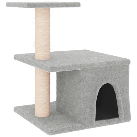 Albero Per Gatti Con Tiragraffi In Sisal Grigio Chiaro 48 Cm - Foto 1
