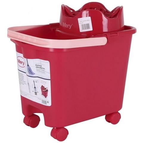 Secchio Per Straccio E Strizzatore Automatico 14 L (38,5 X 39 X 25,5 Cm) Grigio - Foto 2