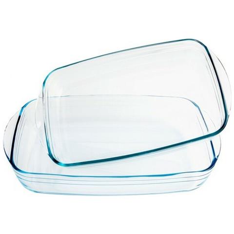 Set Di Teglie Da Forno Classic Trasparente Vetro Borosilicato (2 Pcs) - Foto 2