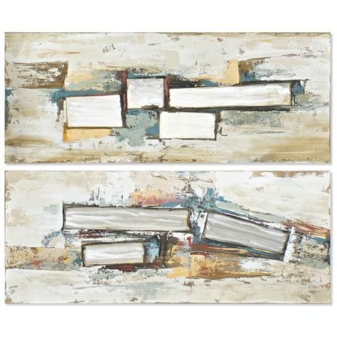 Quadro Dkd Home Decor 150 X 3 X 60 Cm Astratto Loft (2 Unità) - Foto 1