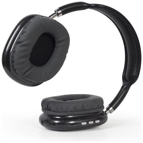 BHP-LED-02-BK cuffia e auricolare Wireless A Padiglione Musica e Chiamate Bluetooth Nero, Grigio - Foto 2