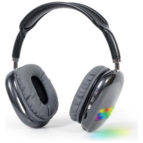 BHP-LED-02-BK cuffia e auricolare Wireless A Padiglione Musica e Chiamate Bluetooth Nero, Grigio - Foto 1