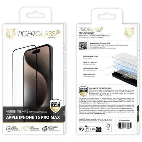 Salvadisplay In Vetro Temperato Per Iphone 15 Pro Max Recycled, Trasparente - Foto 3