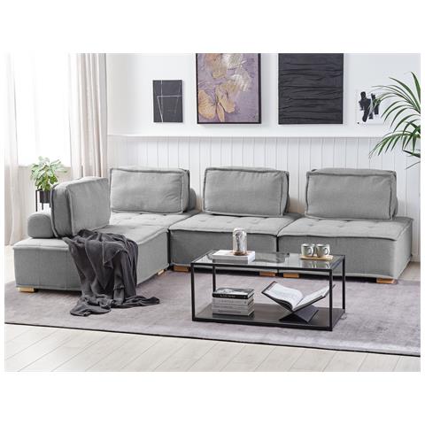 4 Posti Tibro Tessuto Grigio Lato Destro - Foto 1