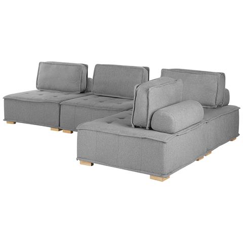 4 Posti Tibro Tessuto Grigio Lato Destro - Foto 7