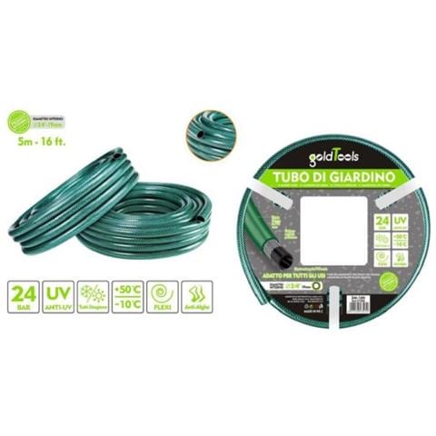 Trade Shop - Tubo Irrigazione Annaffia Giardino Piante Lava Pompa 5 Mt 16ft. Ø3/4-19mm 57505 - Foto 1