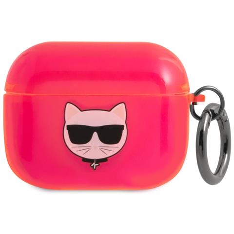 Cover Per Airpods Pro Choupette Traslucida In Silicone, Fucsia - Foto 1