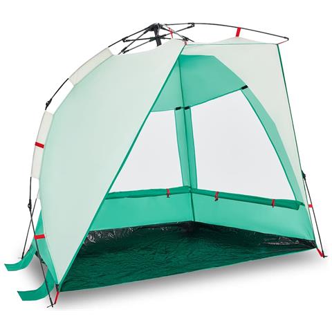 Tenda da Spiaggia 2 Persone Verde Rilascio Rapido Impermeabile - Foto 1