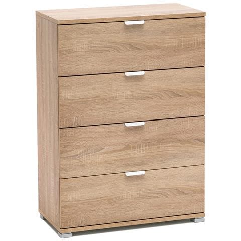 Cassettiera In Legno Nobilitato Con 4 Cassetti In Varie Tinte 60x38xh85 Cm - Foto 1