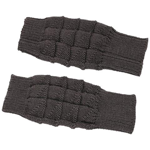 2 Paia Di Guanti Mezze Dita Elasticizzati Caldi Invernali Unisex Darkgrey - Foto 2