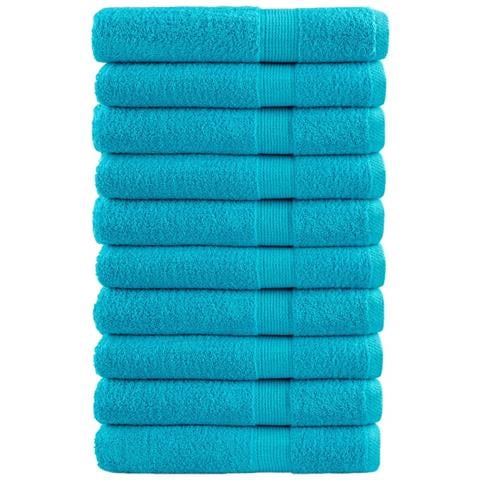 Asciugamani SOLUND 10 pz Turchese 100x200 cm 600 g /m² - Foto 1