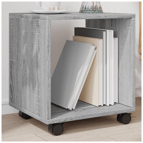 Mobiletto Con Ruote Grigio Sonoma 37x33x42,5 Cm In Truciolato - Foto 1