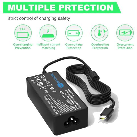 Alimentatore Caricatore 65w Usb-c Type-c 5v 9v 15v 20v Smartphone Tablet - Foto 2