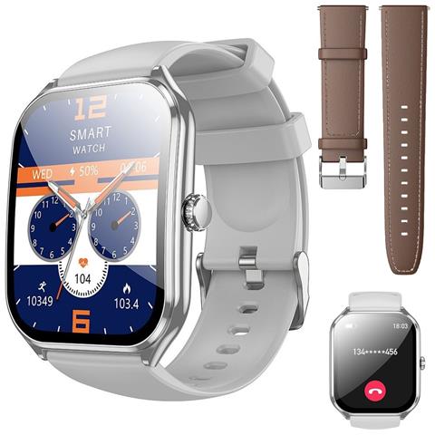 Hoco Y28 Smartwatch Amoled 1.96 Chiamate Bt Ip67 Cardio Pro Silver - Foto 1