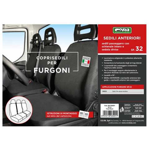 Coprisedili Per Furgoni Tg. Sp32 Seduta Divisa Tess. Poliestere Nero - Foto 3