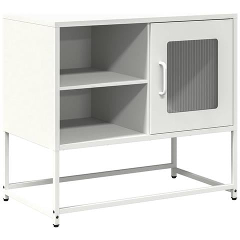 Mobile Tv Bianco 68x39x60,5 Cm In Acciaio - Foto 2