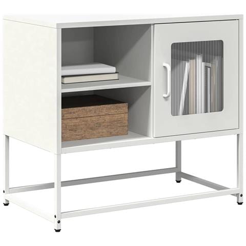 Mobile Tv Bianco 68x39x60,5 Cm In Acciaio - Foto 1