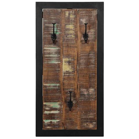 Appendiabiti Multicolore 40x2x80 Cm In Legno Massello Recupero - Foto 2