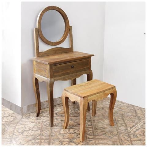 Nada - Toletta Con Sgabello In Legno Di Mogano - Foto 3