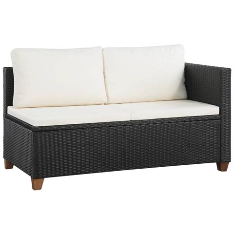 Lusso Casadino - Set Divani Da Giardino 4 Pz Con Cuscini In Polyrattan Nero - Foto 1