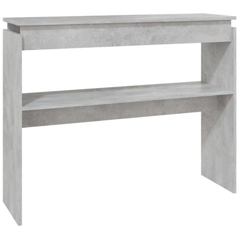 Lusso Casadino -  Tavolino Consolle Grigio Cemento 102x30x80cm Legno Multistrato - Foto 1