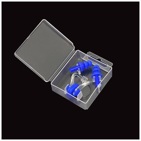Set Di Tappi Per Naso E Orecchie Da Nuoto In Silicone Blue - Foto 2