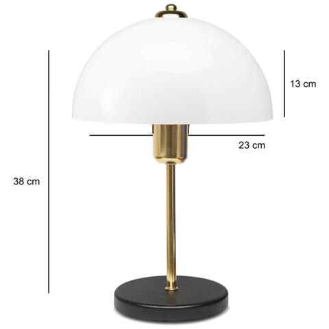 Lisette Lampada Da Tavolo Golden Mushroom 37cm - Foto 3