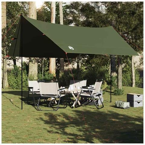 Telone da Campeggio Verde Oliva 438x376x212 cm Impermeabile - Foto 2