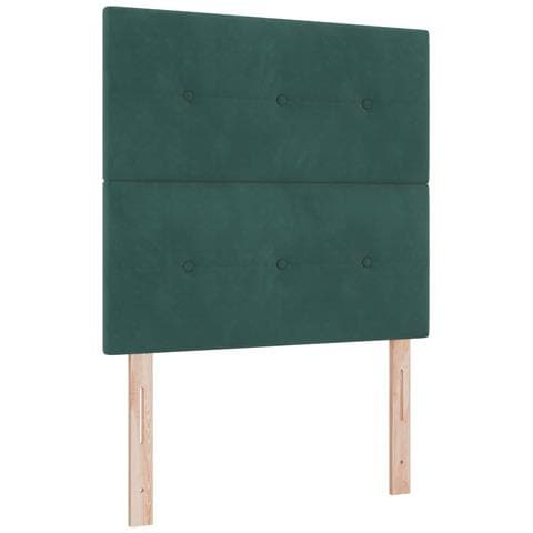 Testiera  con bottoni trapuntati Verde Scuro 90 cm in Velluto - Foto 1