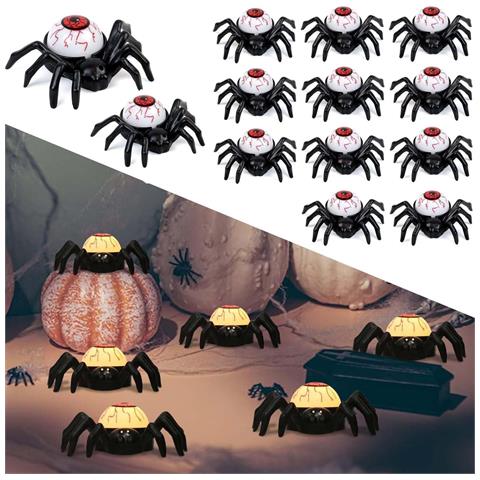 Set Di 12 Candele Led A Forma Di Ragno Decorazione Per Halloween - Foto 1