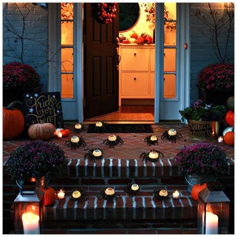 Set Di 12 Candele Led A Forma Di Ragno Decorazione Per Halloween - Foto 4