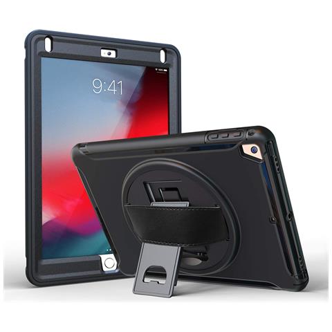 Custodia Per Ipad Air 2/air/pro 9.7"" Blindata Con Supporto Girevole Nera - Foto 1