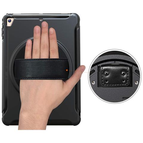 Custodia Per Ipad Air 2/air/pro 9.7"" Blindata Con Supporto Girevole Nera - Foto 4