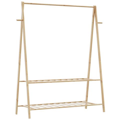 Appendiabiti con Ripiani 132x45,5x150,5 cm in Bambù - Foto 1