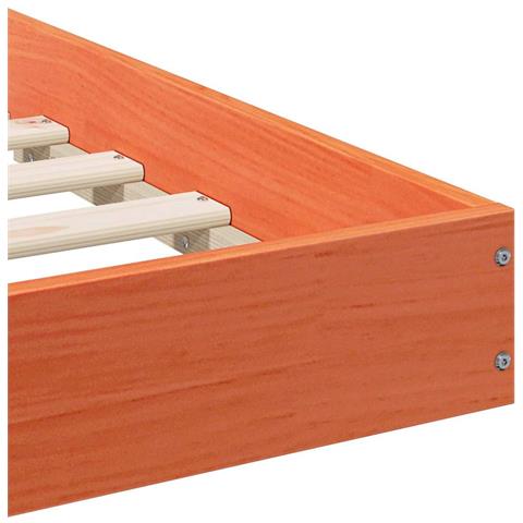 Struttura del letto Cera marrone 160 x 220 cm - Foto 8