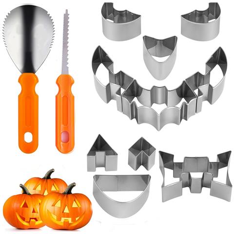 Set Di 12 Pezzi Di Strumenti Per Intagliare Zucche Di Halloween - Kit Fai Da Te In Acciaio Inossidabile - Foto 1
