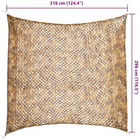 Rete Mimetica con Custodia di Conservazione 316x296 cm Sabbia - Foto 7