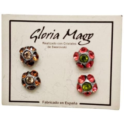 Confezione Da 10µ Orecchini Assortiti In Argento E Cristallo Sw Smtp - Foto 1