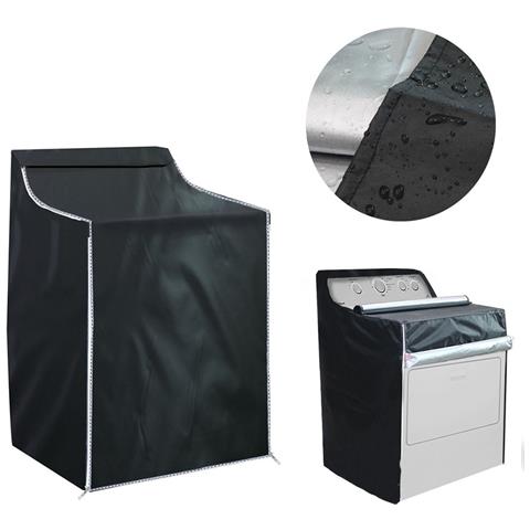 Copertura Per Lavatrice In Tessuto Oxford 210d - Impermeabile, Antipolvere, Anti-uv Black - Foto 4