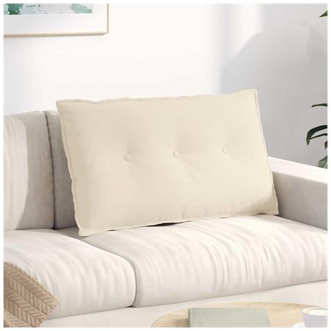 Cuscino per Schiena Beige 80 x 50 cm Tessuto in Microfibra - Foto 2
