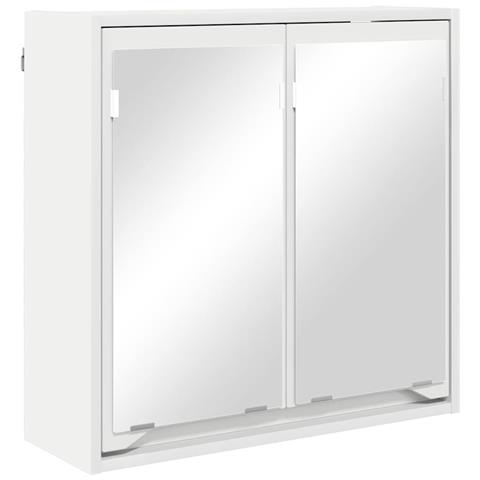 Mobiletto per specchio da bagno Bianco 60 x 20 x 60 cm - Foto 1